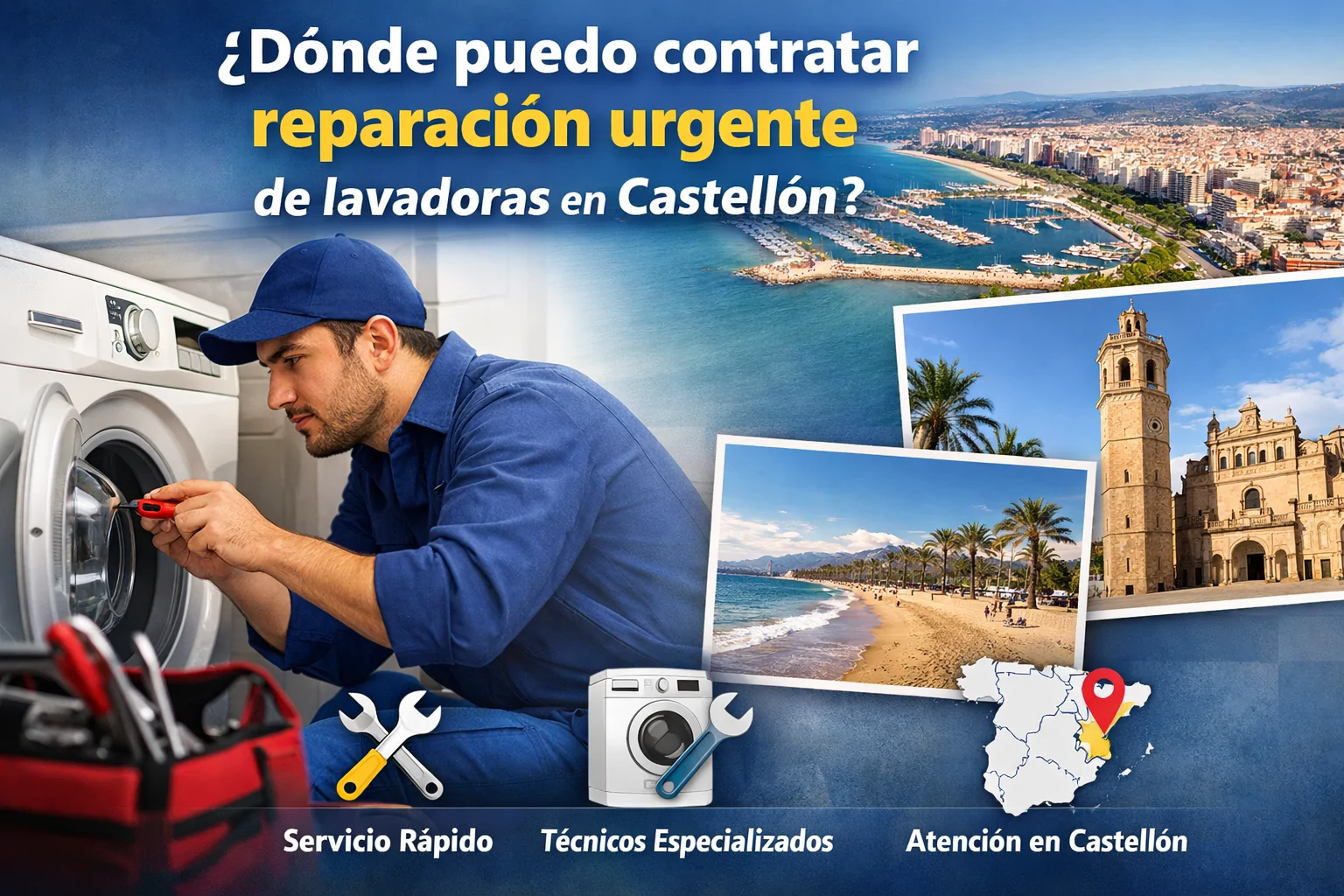 Donde puedo contratar reparacion urgente de lavadoras en Castellon - Contacto Reparaci&oacute;n Electrodom&eacute;sticos Barcelona Castell&oacute;n y Valencia