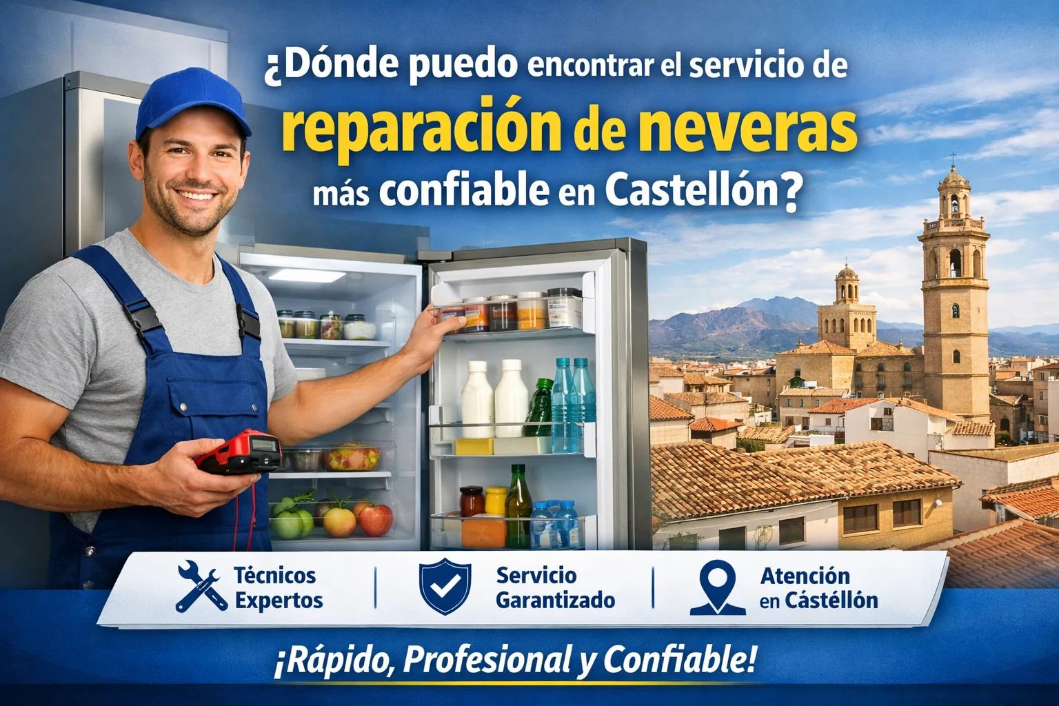 Donde puedo encontrar el servicio de reparacion de neveras mas confiable en Castellon - Empresa Arreglo de Electrodomesticos Barcelona y Valencia