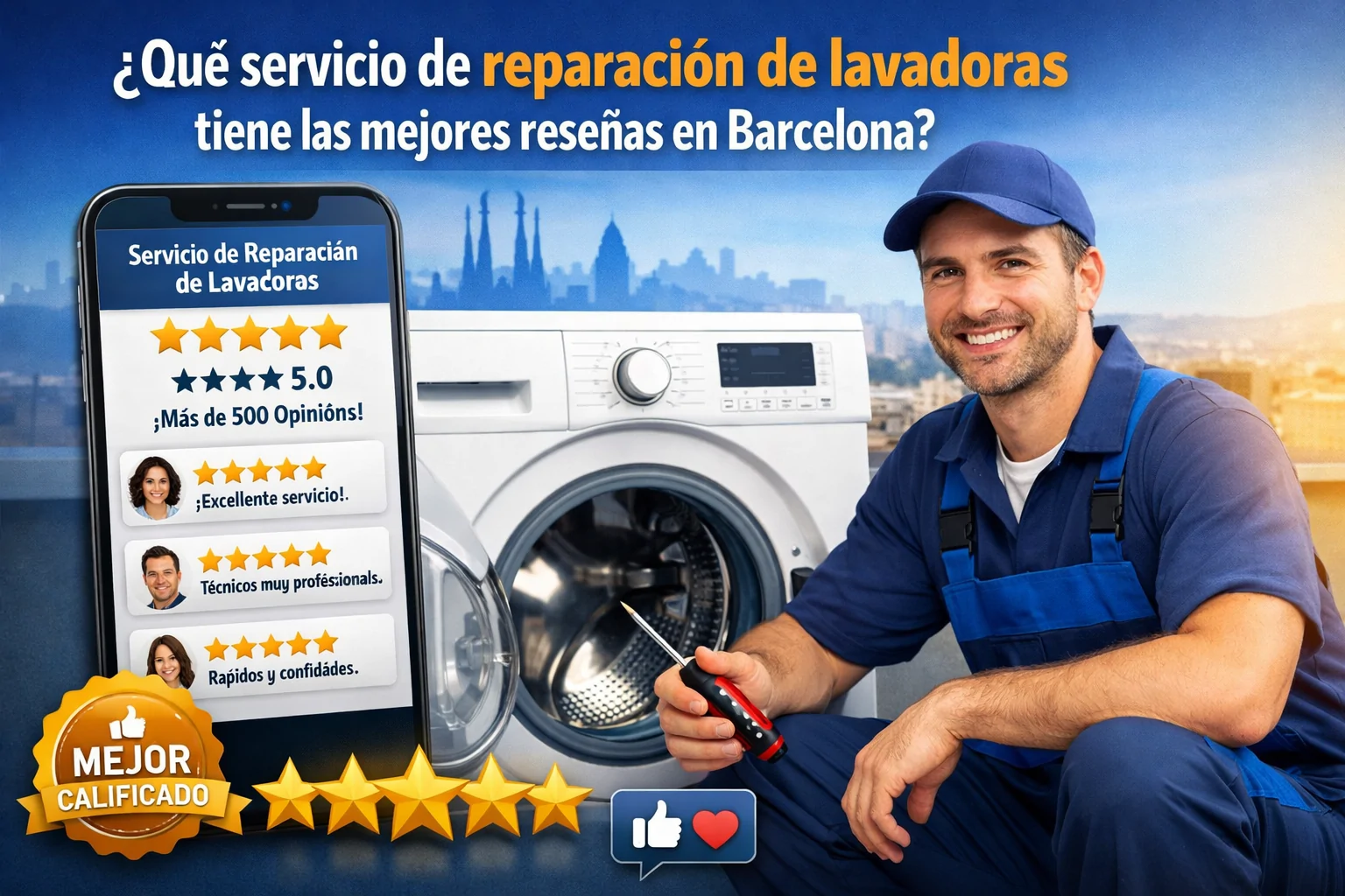 ¿Dónde puedo contratar reparación urgente de lavadoras en Castellón? Que servicio de reparacion de lavadoras tiene las mejores resenas en Barcelona - ¿Dónde puedo contratar reparación urgente de lavadoras en Castellón?