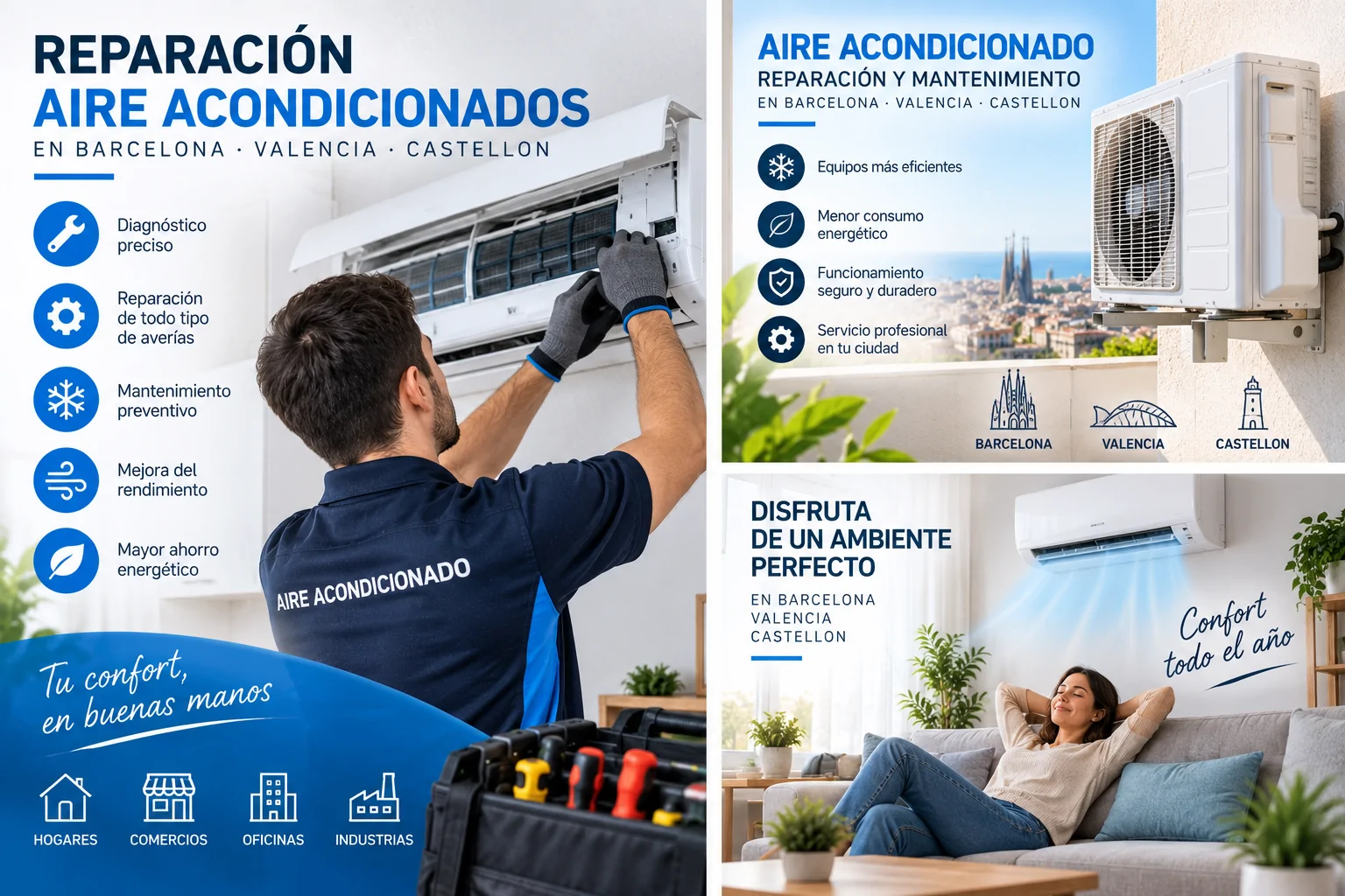 Reparacion Aire Acondicionados en Barcelona Valencia Castellon - Reparaci&oacute;n Aire Acondicionados en Barcelona Valencia Castellon
