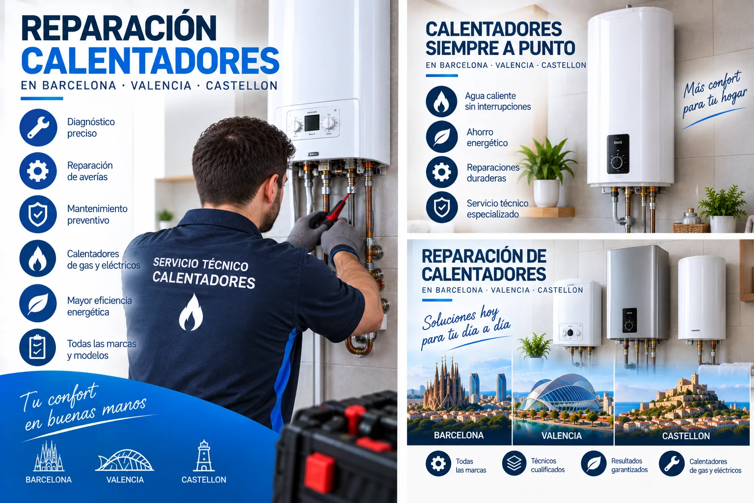 Reparacion Calentadores - Reparaci&oacute;n Calentadores en Barcelona Valencia Castellon