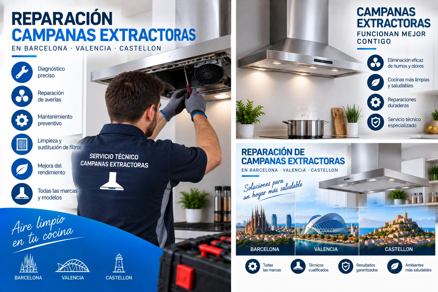 Reparación Campanas Extractoras en Barcelona Valencia Castellon Reparacion Campanas Extractoras en Barcelona Valencia Castellon - Reparación Campanas Extractoras en Barcelona Valencia Castellon